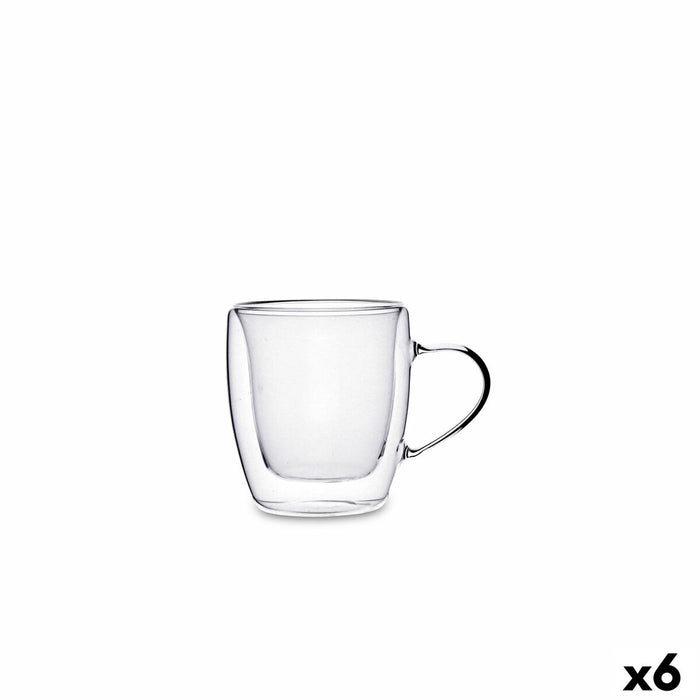 Tea and coffee cup Quid Serenia Transparent Glass 80 ml (6 Units)