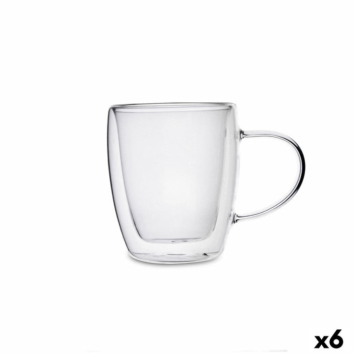 Tea and coffee cup Quid Serenia Transparent Glass 300 ml (6 Units)