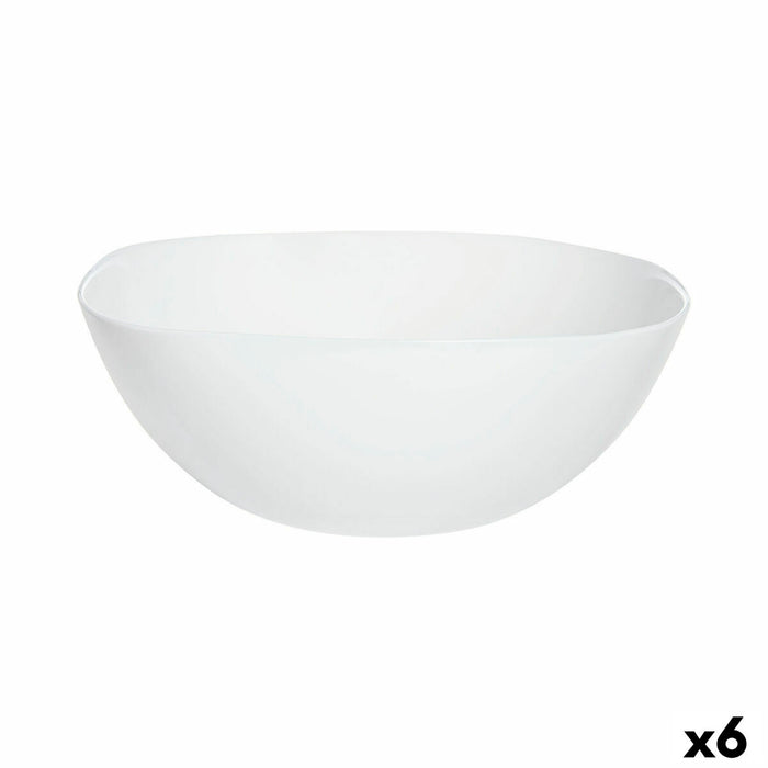 Salad Bowl Luminarc Carine Blanco White Glass Ø 27 cm (6 Units)