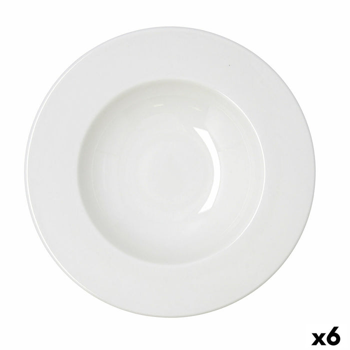 Pasta Dish Bidasoa Serenity Hydrozero White Ceramic Ø 30 cm (6 Units)