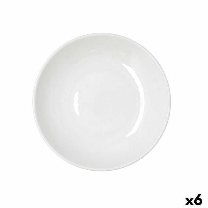 Deep Plate Bidasoa Harmony Hydrozero White Ceramic Ø 23 cm (6 Units)