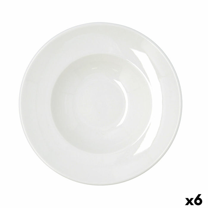 Pasta Dish Bidasoa Harmony Hydrozero White Ceramic Ø 27 cm (6 Units)