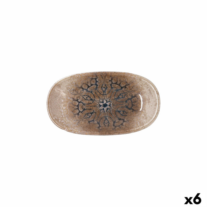 Snack tray Bidasoa Deneb Hydrozero Brown 19 x 11 cm (6 Units)