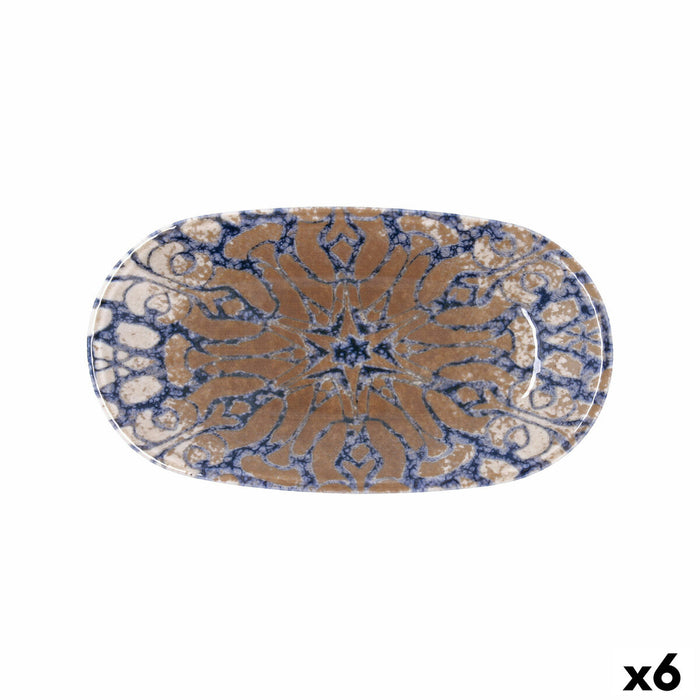 Snack tray Bidasoa Deneb Hydrozero Brown 26 x 14,5 cm (6 Units)