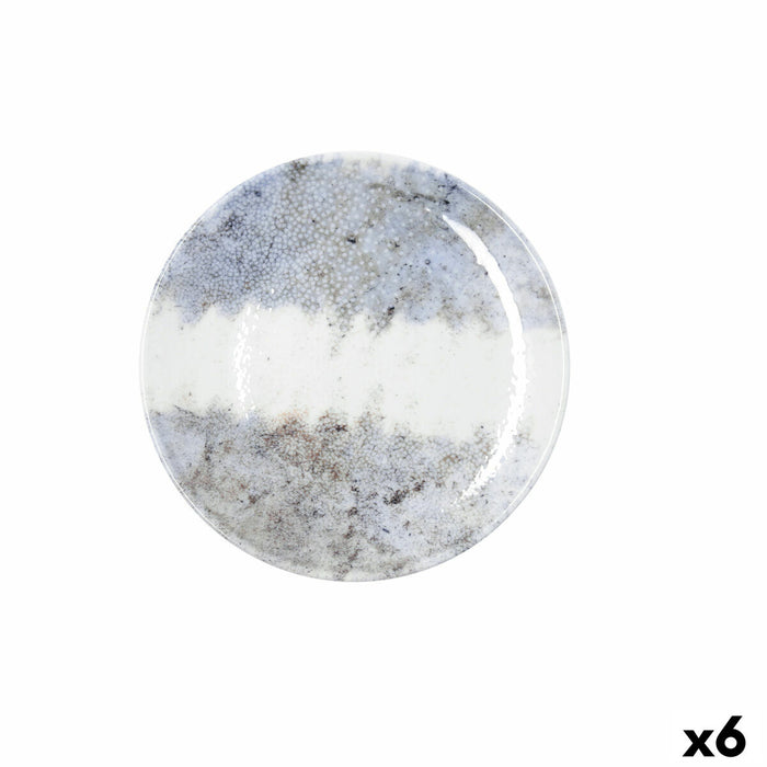 Dessert dish Bidasoa Polaris Hydrozero Beige Ceramic Ø 21 cm (6 Units)