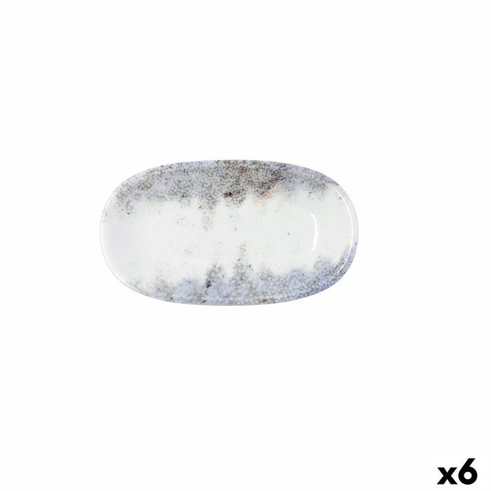 Snack tray Bidasoa Polaris Hydrozero Beige 19 x 11 cm (6 Units)