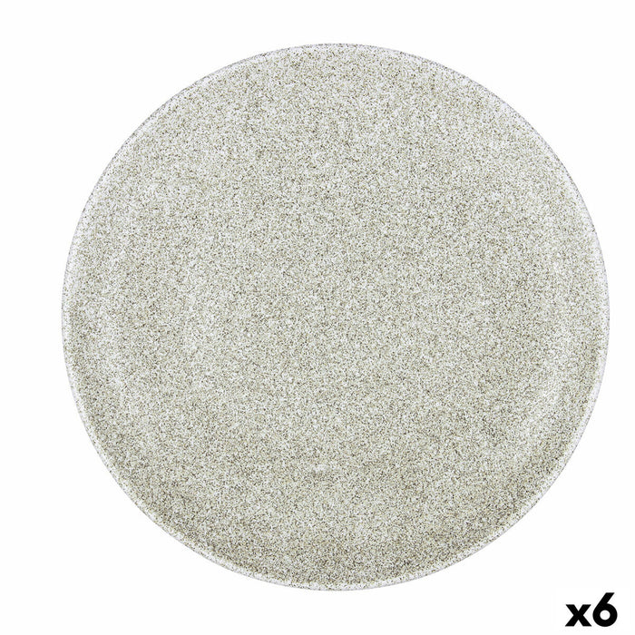 Pizza Plate Bidasoa Element Hydrozero Beige Ceramic Ø 30 cm (6 Units)