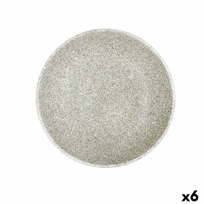 Deep Plate Bidasoa Element Hydrozero Beige Ceramic Ø 23 cm (6 Units)