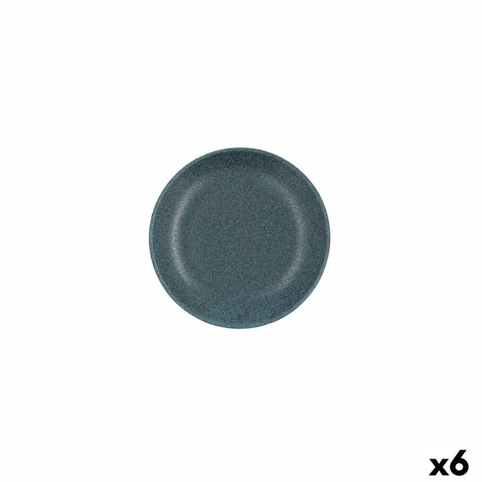 Plate Bidasoa Element Hydrozero Blue Ceramic Ø 15 cm Bread (6 Units)