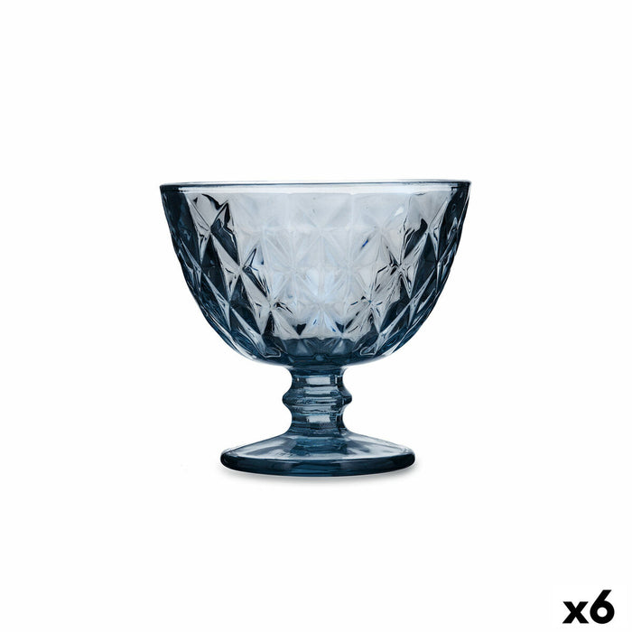 Ice Cream and Milk Shake Glass Quid Maia Blue Glass 300 ml (6 Units)