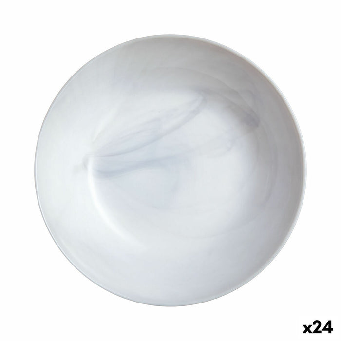 Deep Plate Luminarc Diwali Granit Marb Bicoloured Glass Ø 20 cm (24 Units)