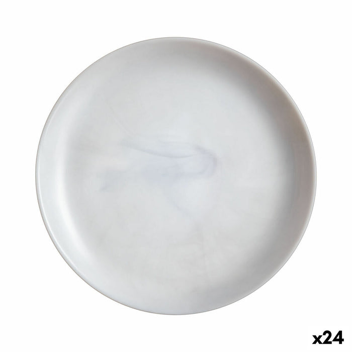 Dessert dish Luminarc Diwali Granit Marb Bicoloured Glass Ø 19 cm (24 Units)