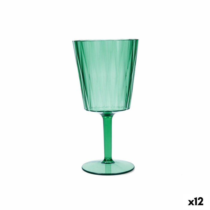 Wineglass Quid Iris Green Plastic 350 ml (12 Units)