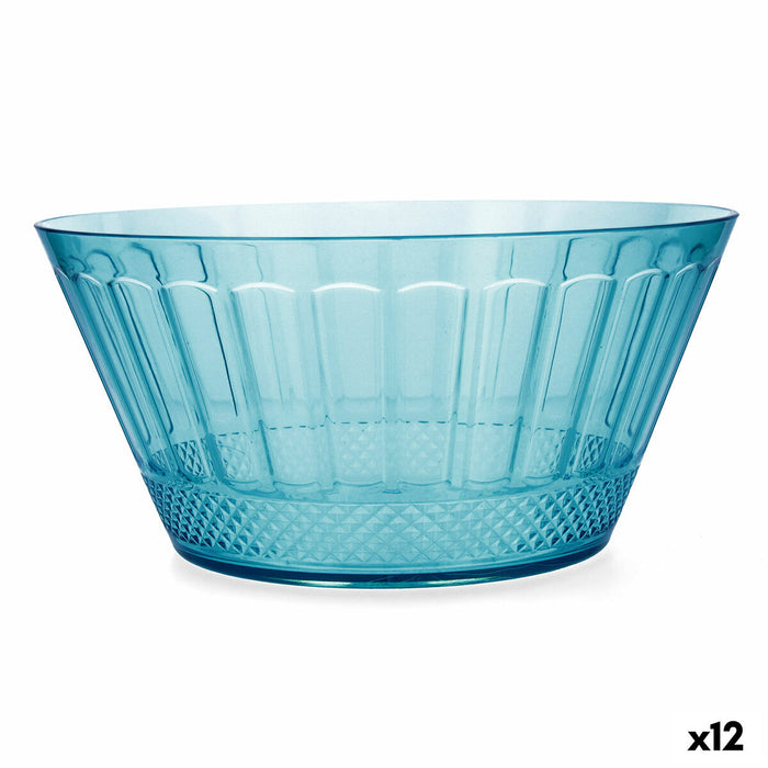 Salad Bowl Quid Gaia Turquoise Plastic Ø 25 cm (12 Units)