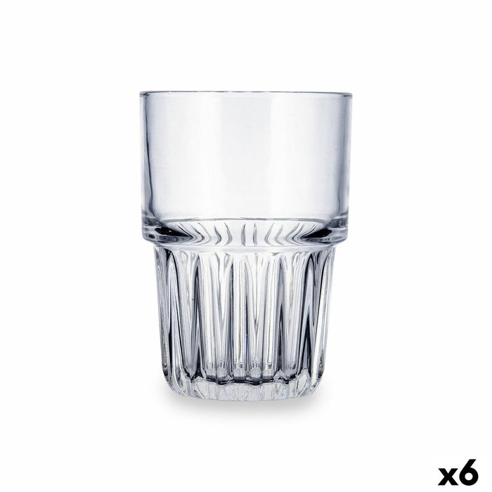 Glass Quid Cubik Transparent Glass 390 ml (6 Units)