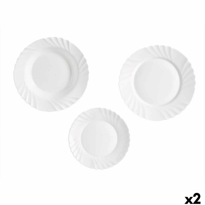 Dinnerware Set Vivalto White Opaline glass (2 Units)
