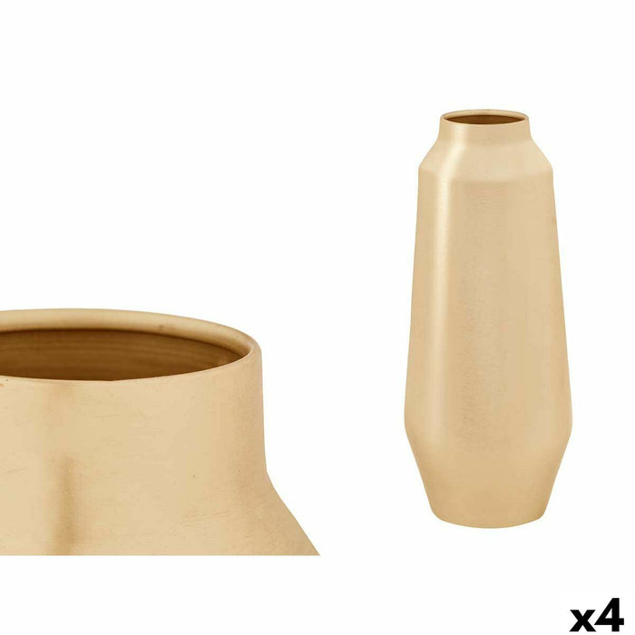 Vase Gift Decor Golden Iron 16 x 40 x 16 cm 40 x 17 x 40 cm (4 Units)