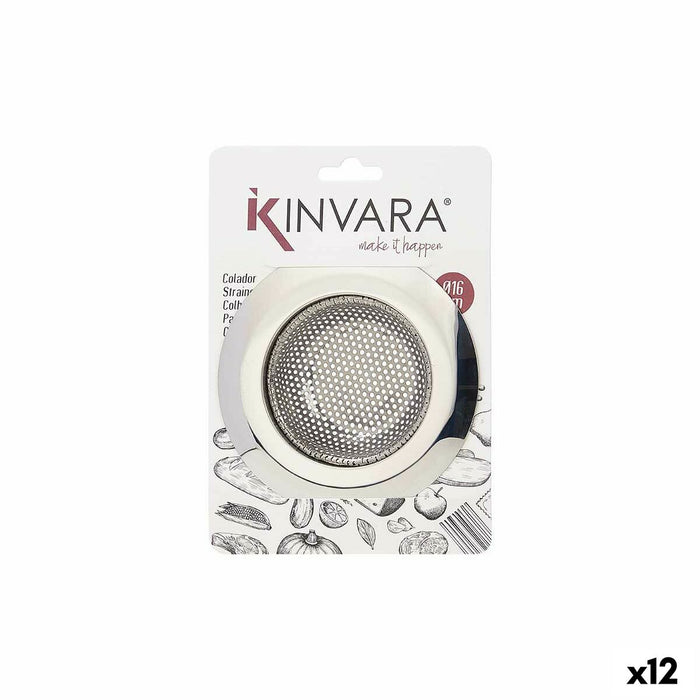 Sink Filter Kinvara Silver Stainless steel Ø 16 cm (12 Units)