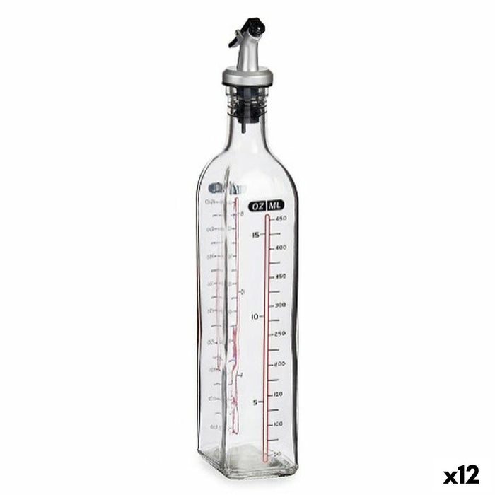 Cruet Vivalto Transparent Glass Silicone polypropylene 500 ml (12 Units)