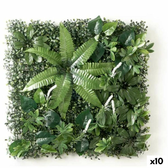 Vertical Garden Ibergarden White Green Plastic Fern 50 x 50 cm (10 Units)