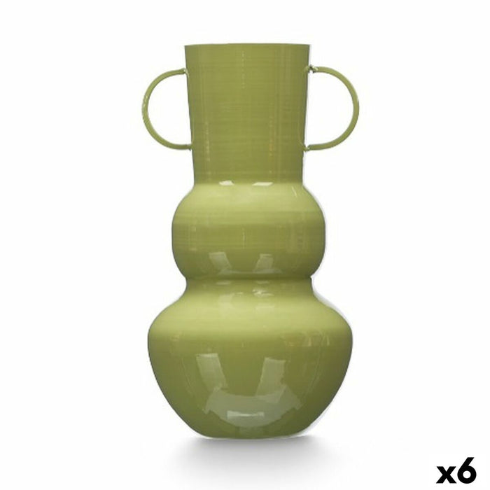 Vase Gift Decor Green Iron Ball 17,5 x 30 x 16 cm (6 Units)