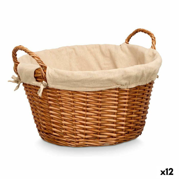 Basket Kipit Natural Polyester Cotton wicker (12 Units)