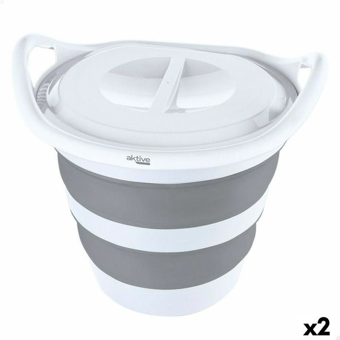 Bucket Aktive TPR 44,5 x 40,5 x 40,5 cm Foldable (2 Units)