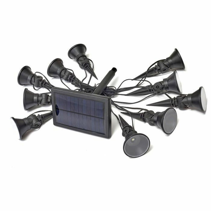 Wreath of LED Lights Garland Multispot 10-PK Solar Stake Plastic