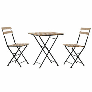 Table set with chairs DKD Home Decor 60 x 60 x 74 cm (3 pcs)